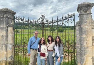 The Jentsch family at a Burgundy vineyard