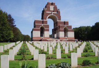 Thiepval cemetery and war memorial in the Somme
