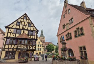The colorful half-timbered buildings of Turckheim in Alsace