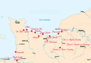 Map of the Main Sites in Normandy - Map of Normandy France