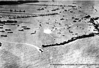 Mulberry port from the sky, 1944 Mulberry port from the sky, 1944