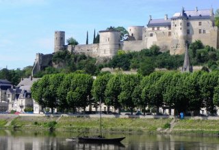 Chinon castle along the Vienne River Chinon along the Vienne River