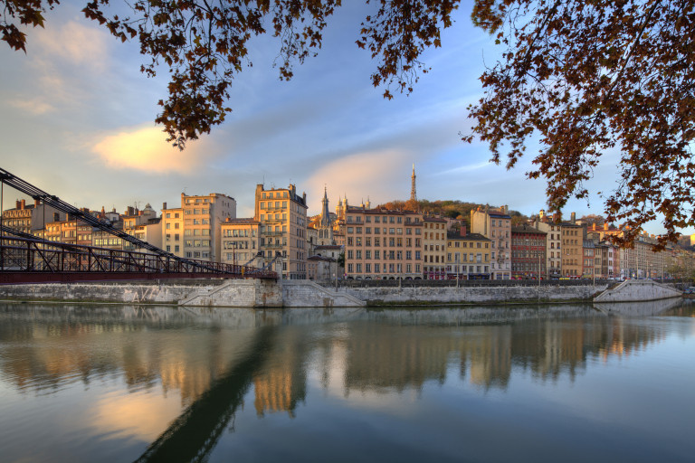 Lyon along the Saône river