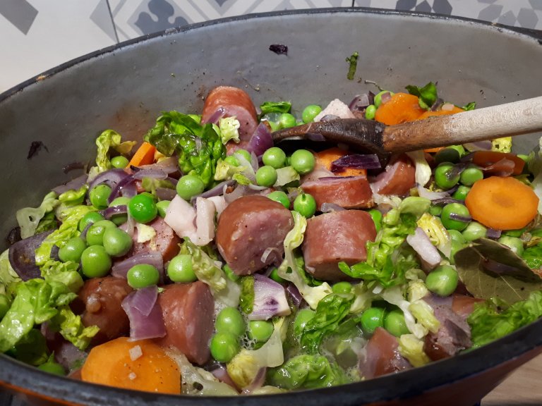 sausages and peas recipe