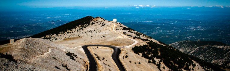 View of the road around Mont Ventoux