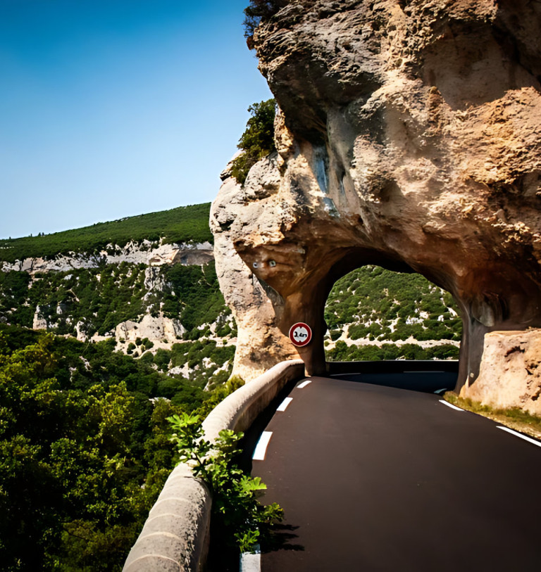 The road through Gorges de la Nesque