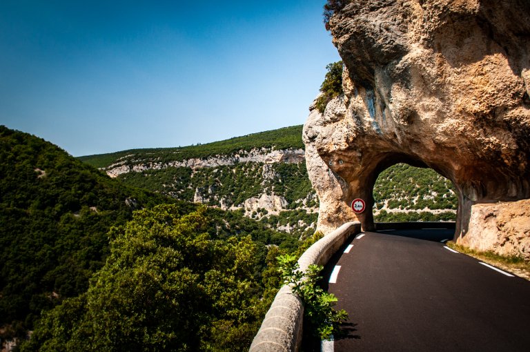 The road through Gorges de la Nesque