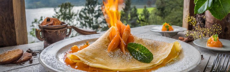 Crepe Suzette flambée