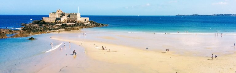 Saint Malo beach in Brittany