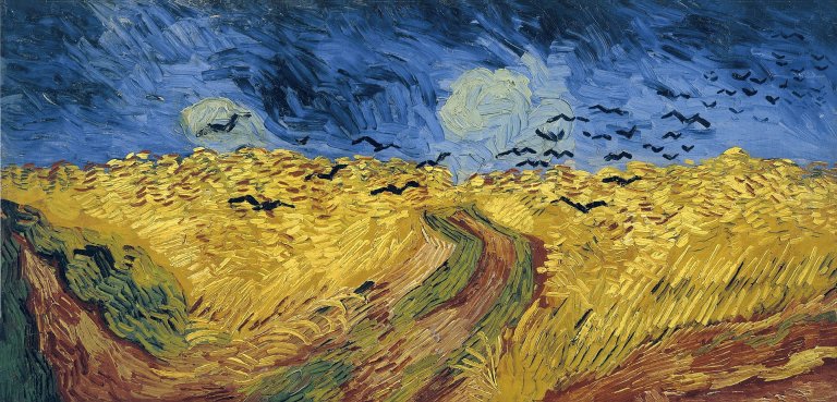 Van Gogh's oil painting Wheatfield with Crows