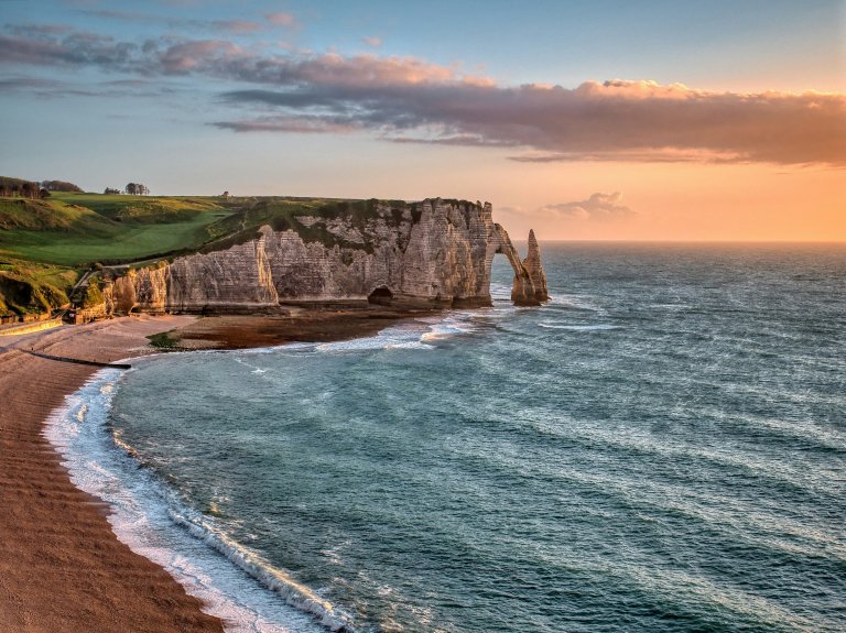 Cliffs of Etretat in Normandy