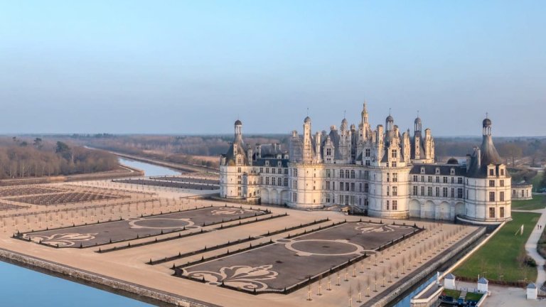 The new Gardens in Chambord Castle, Loire Valley