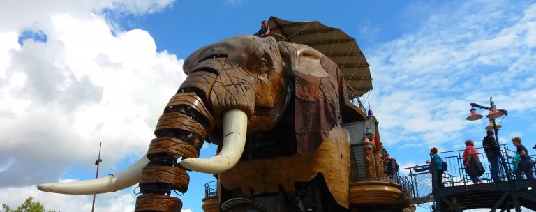 The huge Elephant at Les Machines de l Ile in Nantes