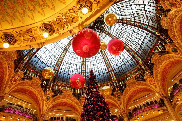 Galeries LaFayette Paris in December