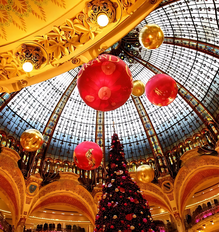 Galeries LaFayette Paris in December