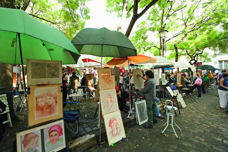 Place du Tertre - self guided walking tour of Montmartre