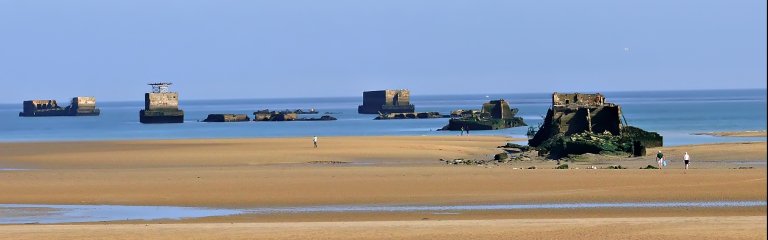 WWII landing sites on the beach