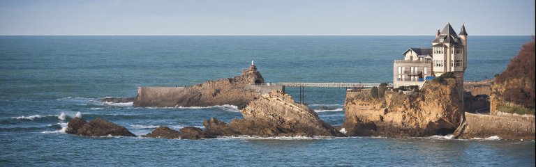 Vigens Rock - Rocher de la Vierge in the Basque Coastline