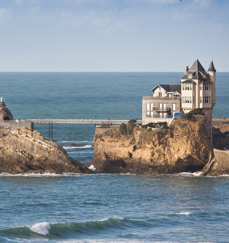 Vigens Rock - Rocher de la Vierge in the Basque Coastline