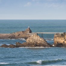 Vigens Rock - Rocher de la Vierge in the Basque Coastline