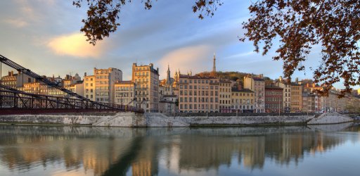 Lyon along the Saône river