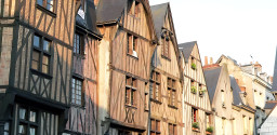 Half timbered houses in the Loire Valley