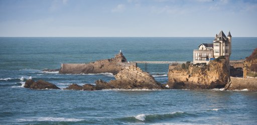Vigens Rock - Rocher de la Vierge in the Basque Coastline