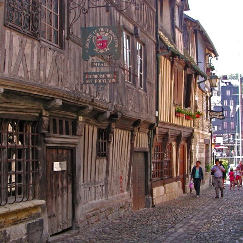 Honfleur half-timbered houses
