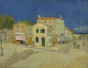 van Gogh's painting of 'The Yellow House' in Arles, where he once lived