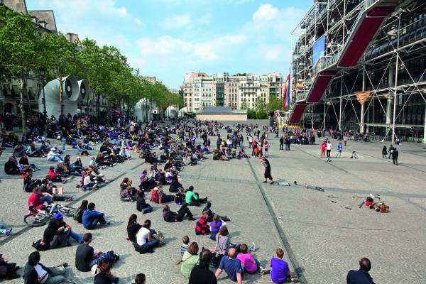 Beaubourg modern art museum in paris