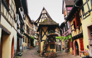 Half-timbered houses in Eguisheim, Alsace