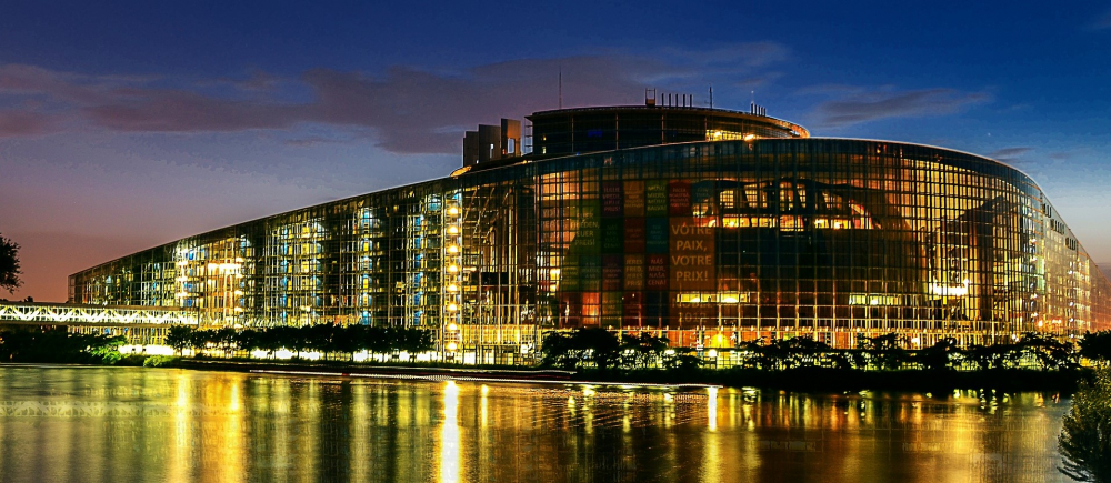 European Parliment building in Strasbourg