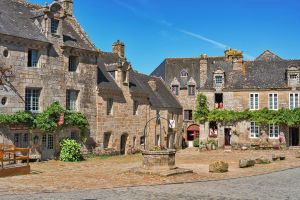 Houses in the village of Locronan, Brittany