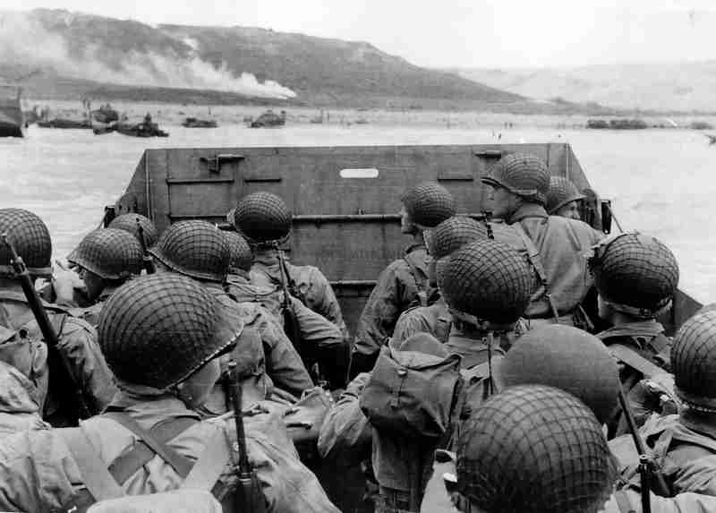 Omaha beach Normandy invasion WWII