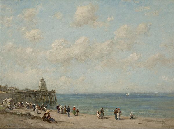 Beach at Honfleur by Eugene Boudin