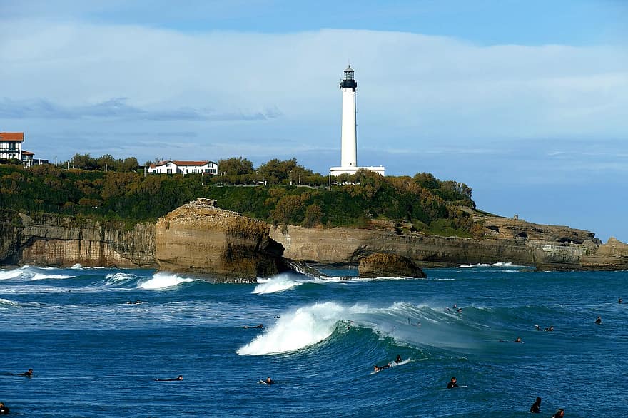 Biarritz Lighthouse, in the french Basque Country