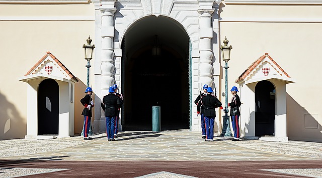 Changing of the guard, Prince's Palace Monaco