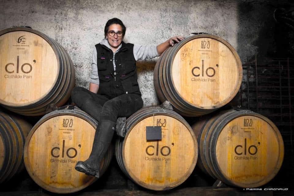 Clothilde Pain in her wine cellar