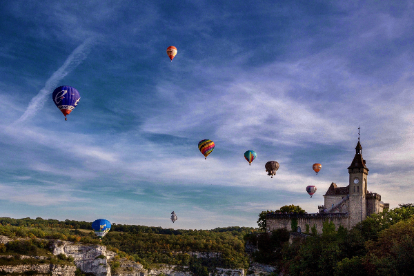 Hot air balloon ride France