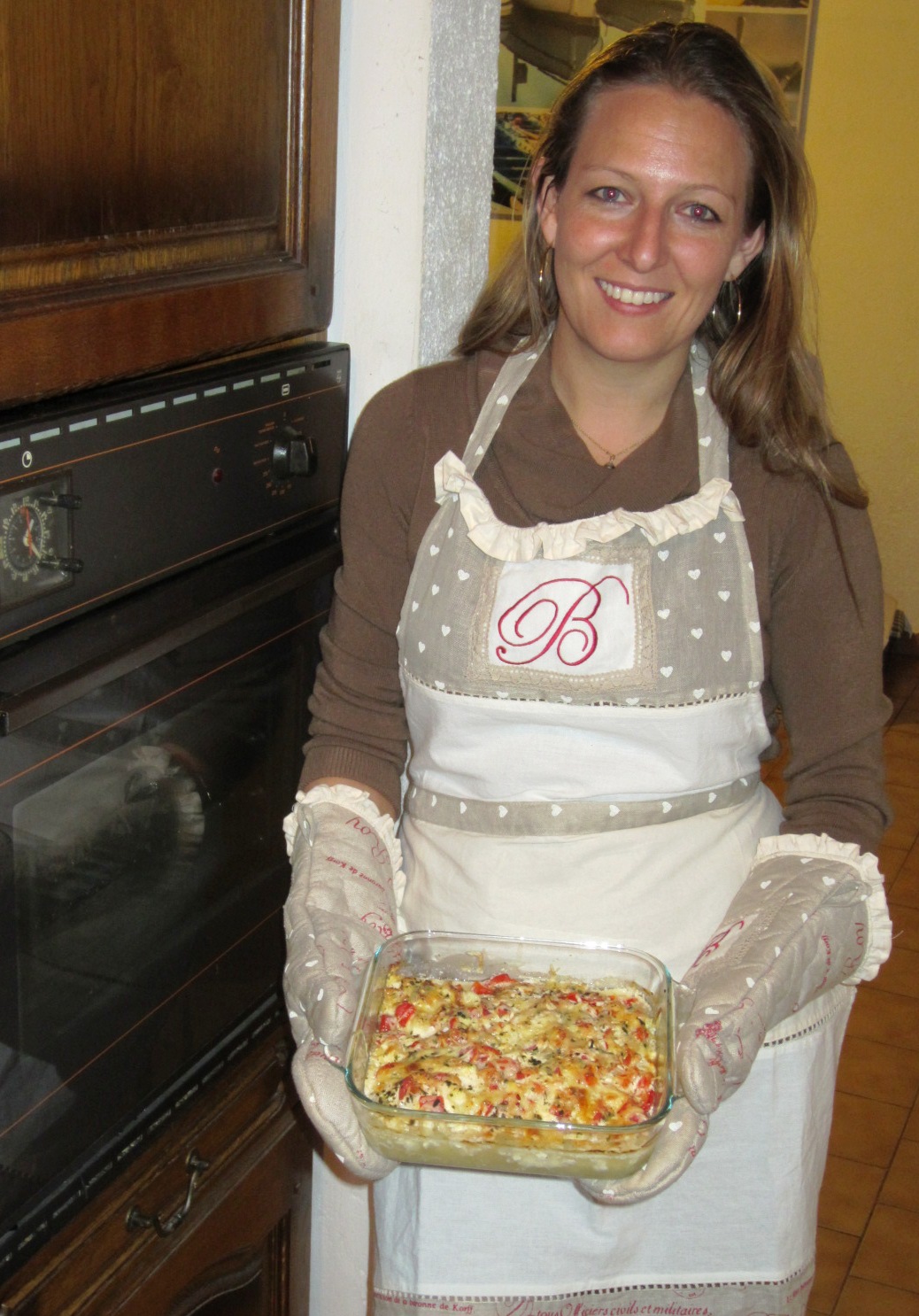 Karine & her Salmon with Goat cheese