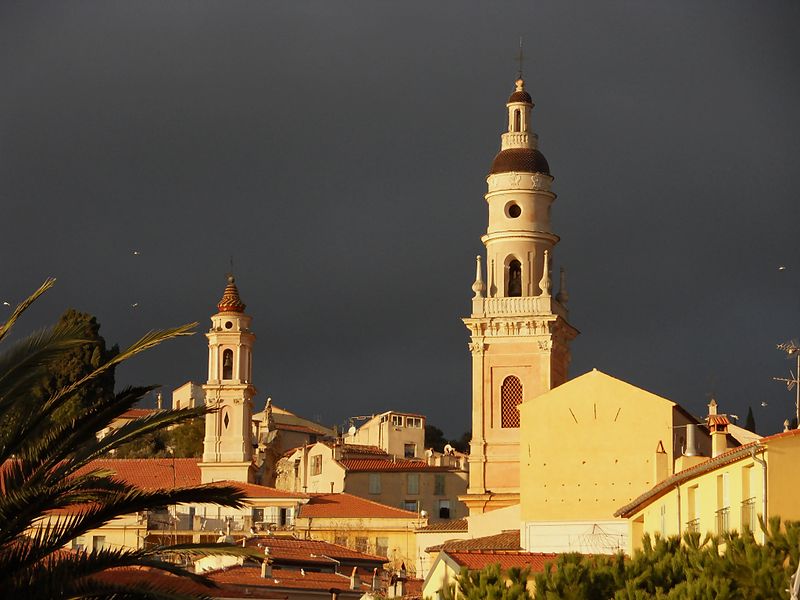 Menton musical festival outside St Michael's basilica - summer festivals in France