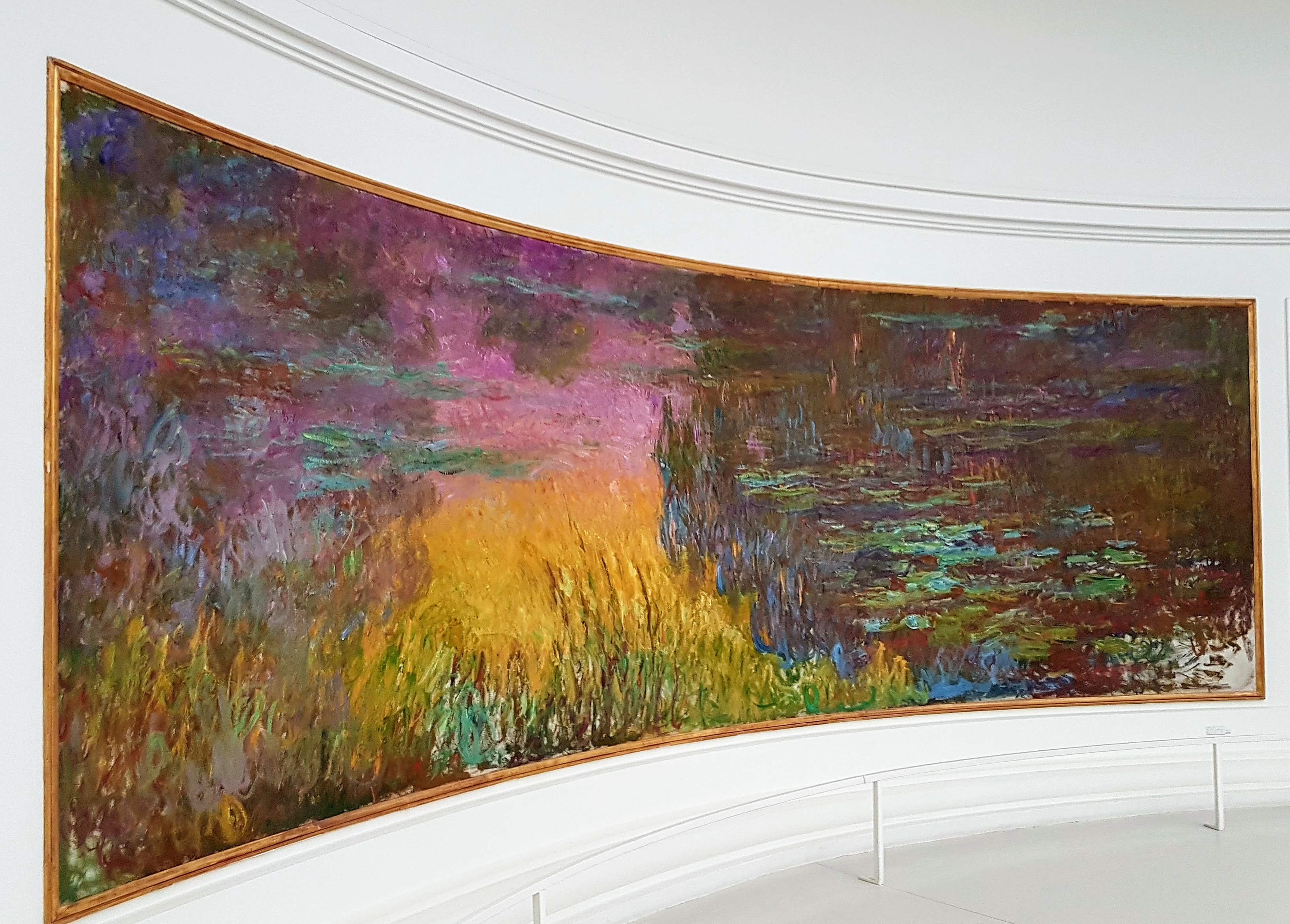 Water lily painting by Claude Monet at the Orangerie Museum