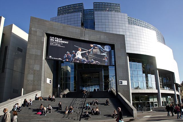 The opera bastille building in paris