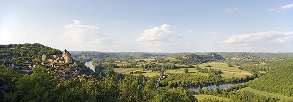 Dordogne valley in France from Castelnaud