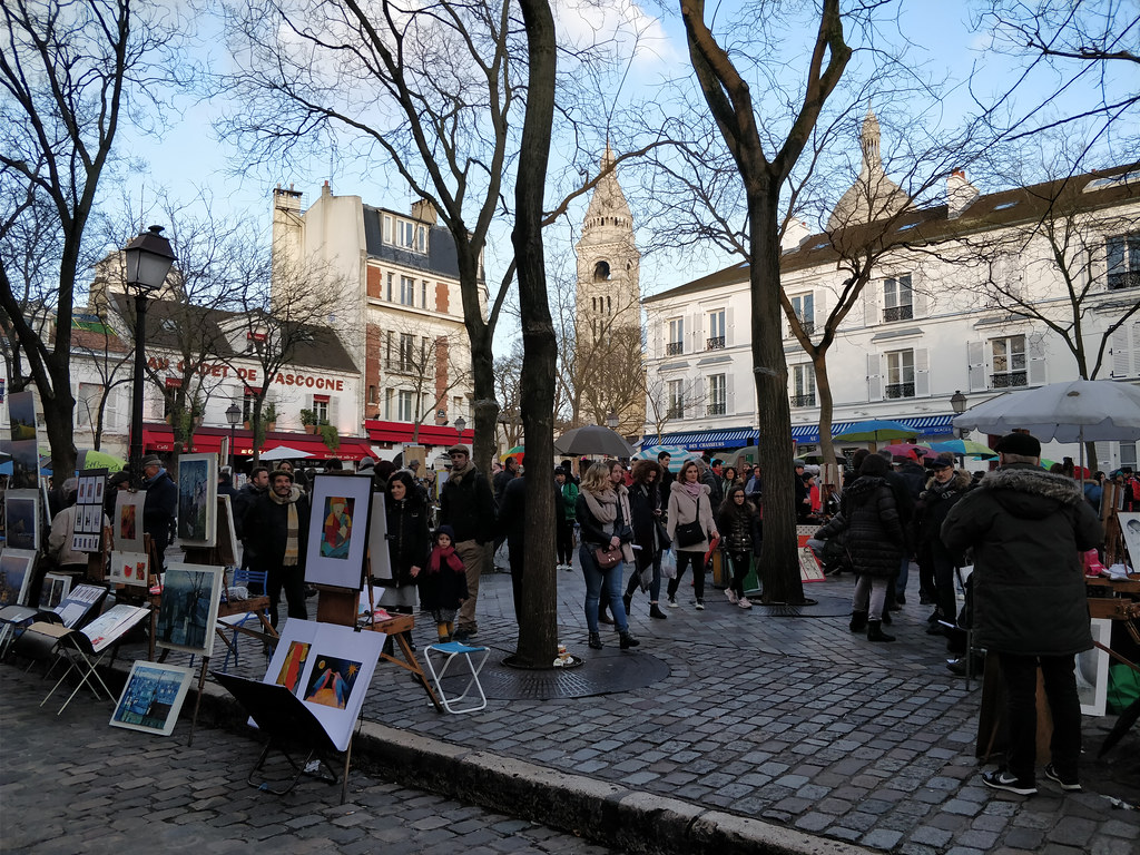 Place du Tertre - self guided walking tour of Montmartre