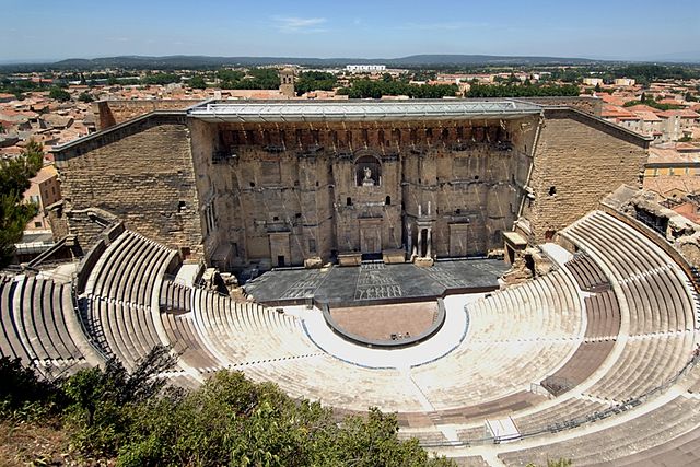Roman Amphitheatre Orange France - alternative to the Colosseum - roman ruins in France