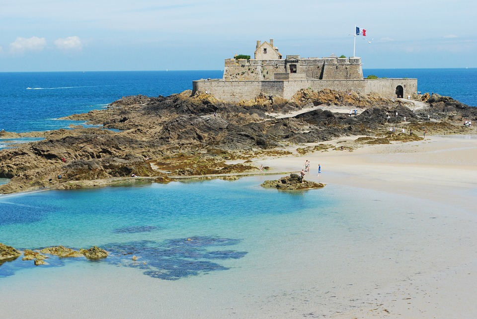 Saint Malo beach in Brittany