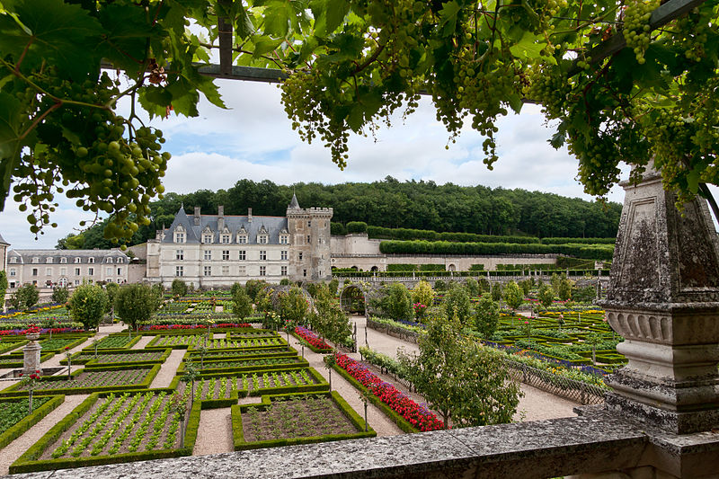 Villandry French gardens in France